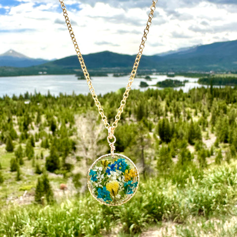 Aqua Botanical Garden Necklace - BG 177