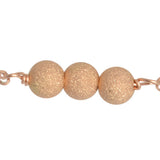 Rose Gold Triple Glitter Ball Bracelet