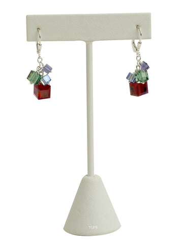 Holiday Swarovski Crystal Cube Earrings