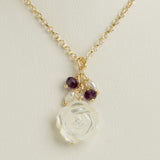 Pretty Pearl Rose Necklace