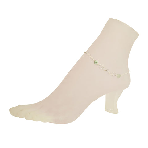 Lucky Wishes Jade + Chain Anklet