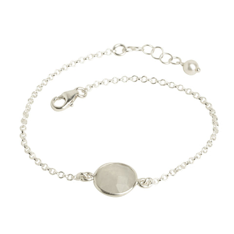Moonstone Bezel Bracelet