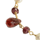 Garnet + Pearl Gemstone Bracelet