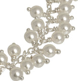 White Pearl Charm Bracelet