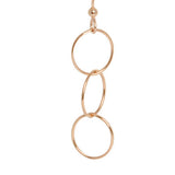 Rose Gold Triple Loop Earrings
