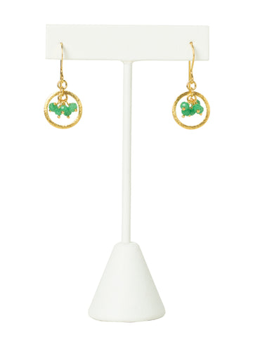 Chalcedony Gemstone Eternity Earrings