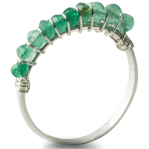 Green Quartz Gemstone Ring