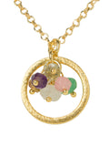 Bursting Color Gemstones Eternity Necklace