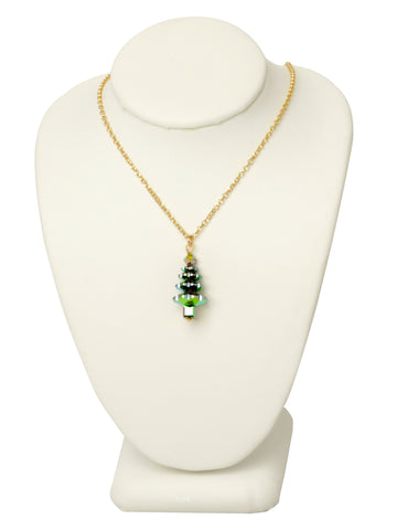 Evergreen Crystal Tree Necklace - MEDIUM