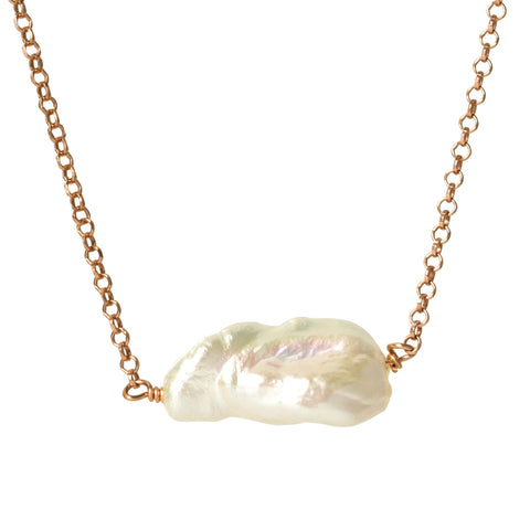 Mother of Pearl Abstract Necklace