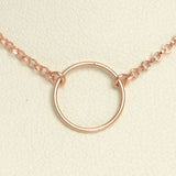 Rose Gold Tiny Circle Necklace