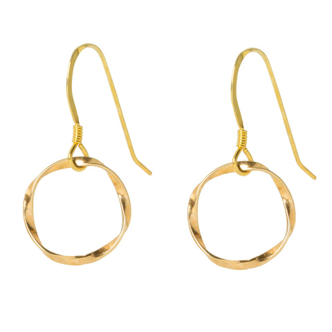 Eternity Twist Circle Earrings