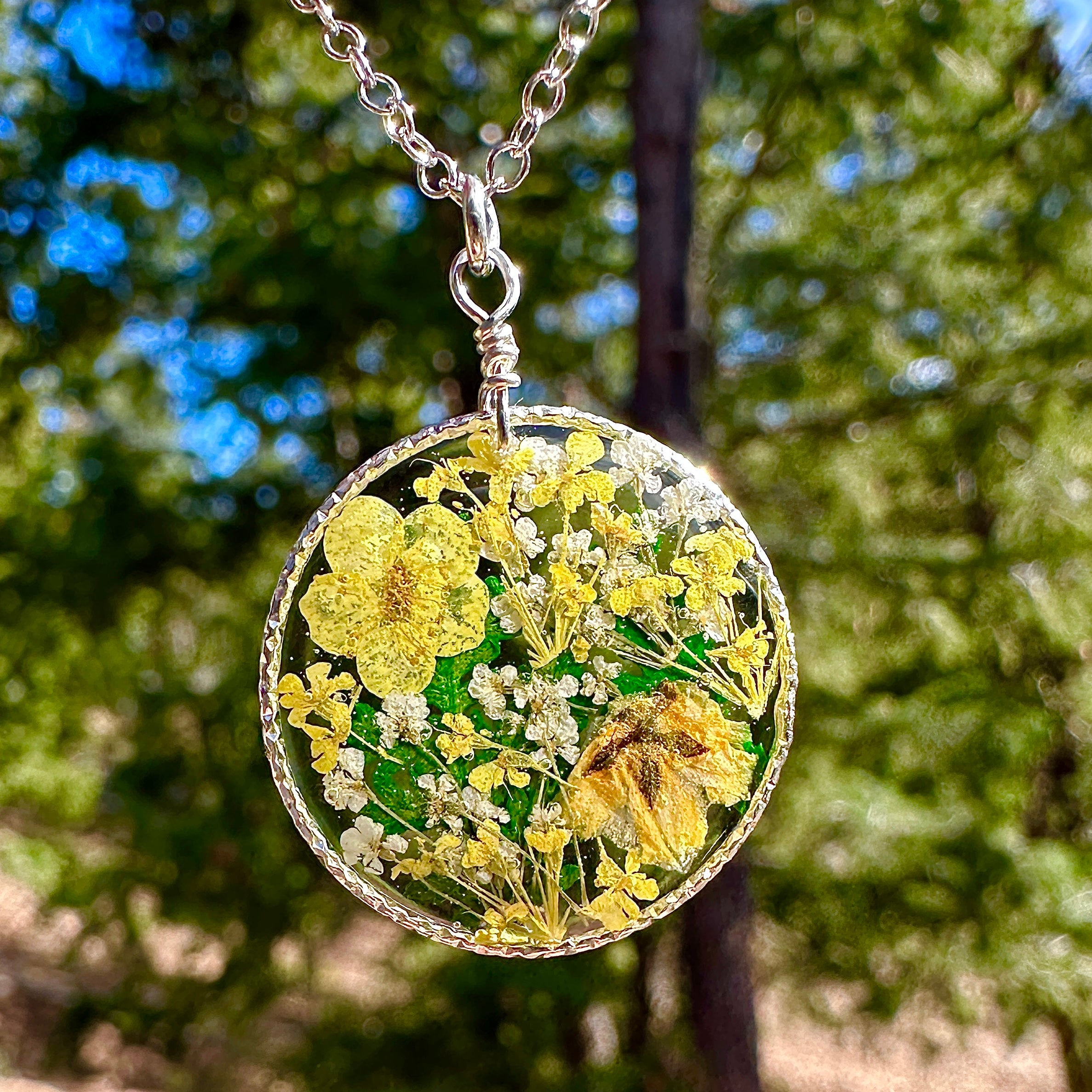 Yellow Botanical Garden Necklace - BG 395