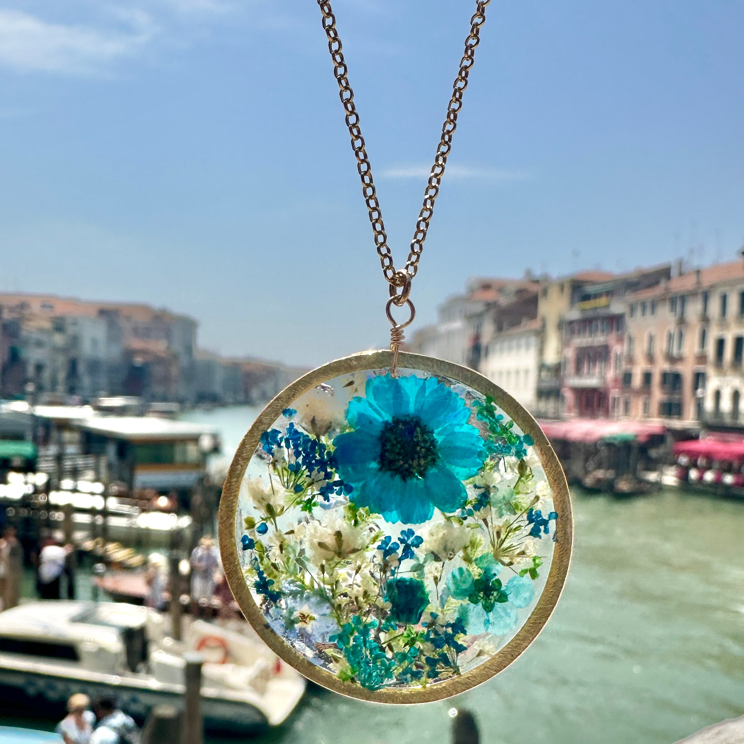 Blue Botanical Garden Necklace - BG 266