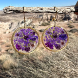 Purple Botanical Garden Earrings - BG 133