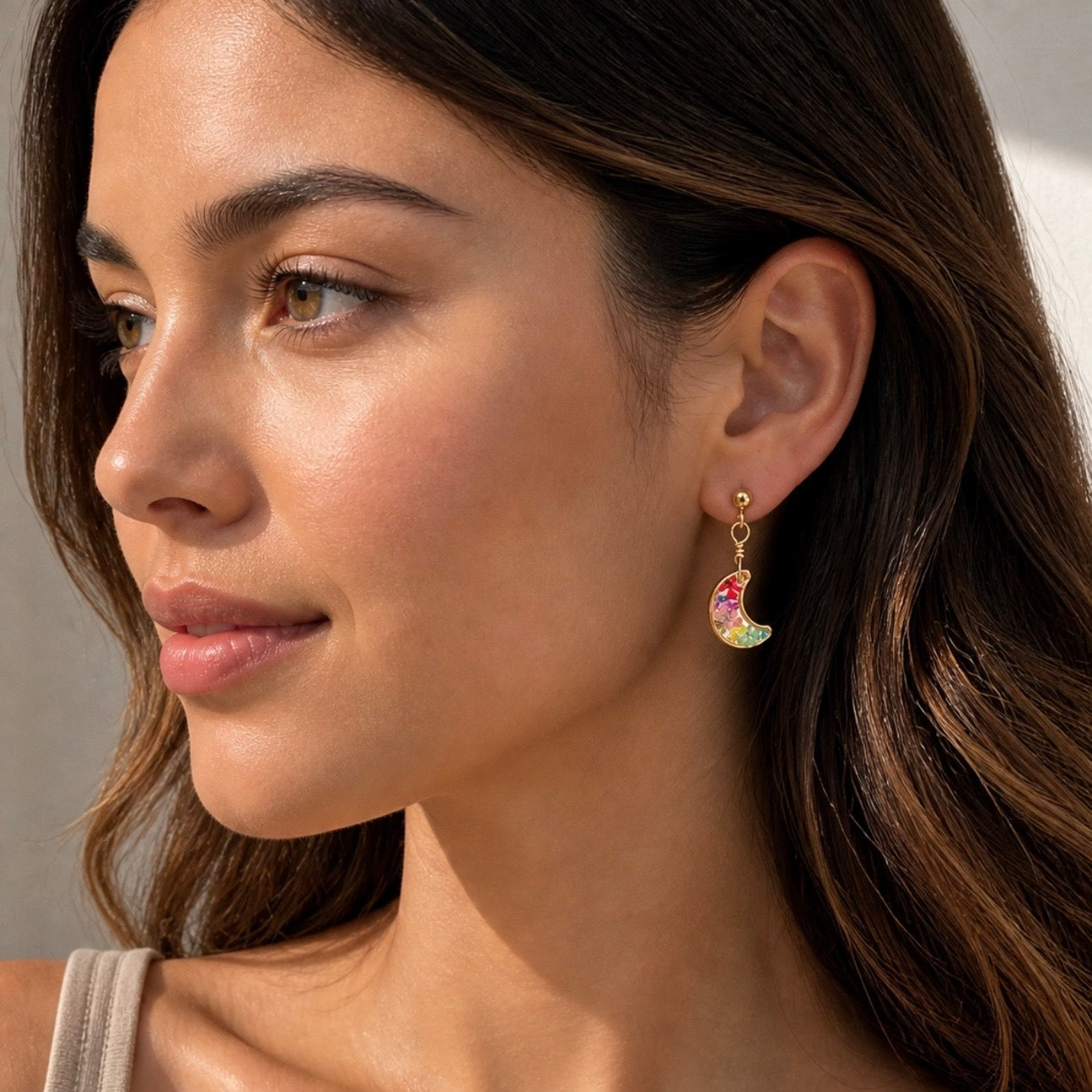 Moon Stud Earrings - BG 393