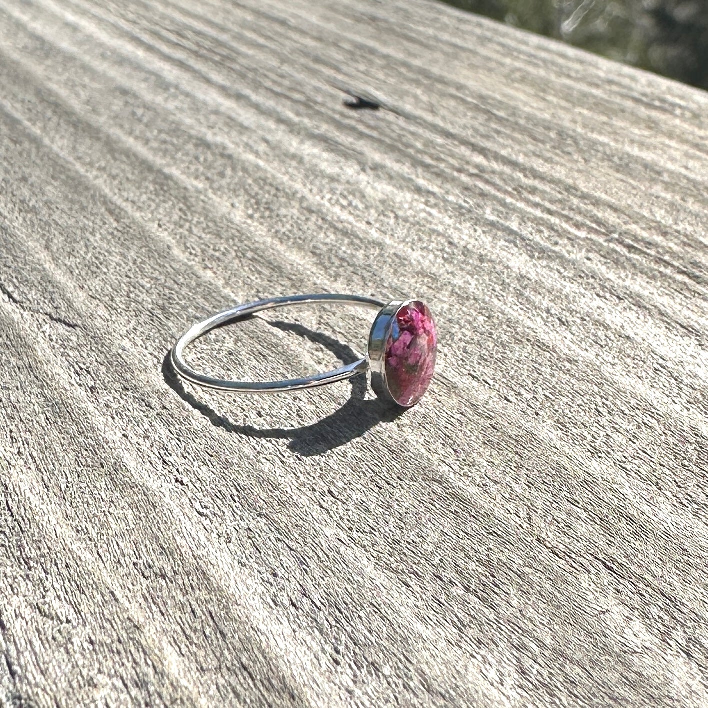 Pink Flower Ring - Size 8 - BG 249