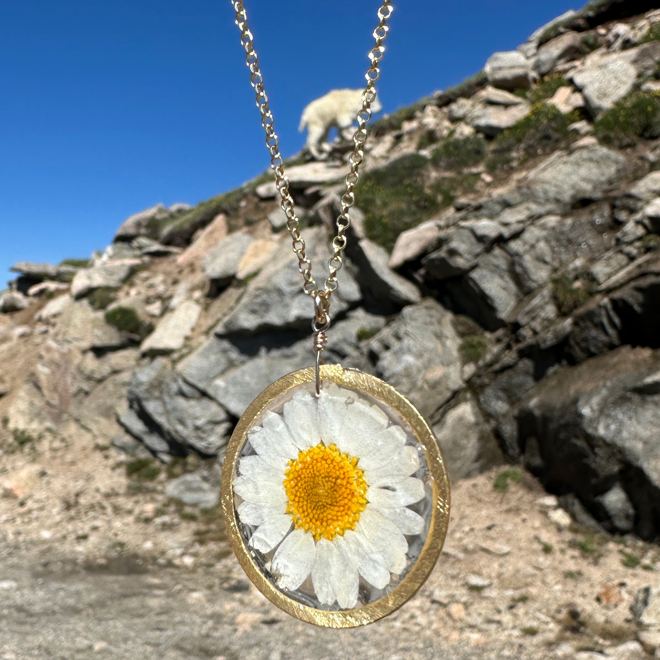 White Daisy Necklace - BG 182