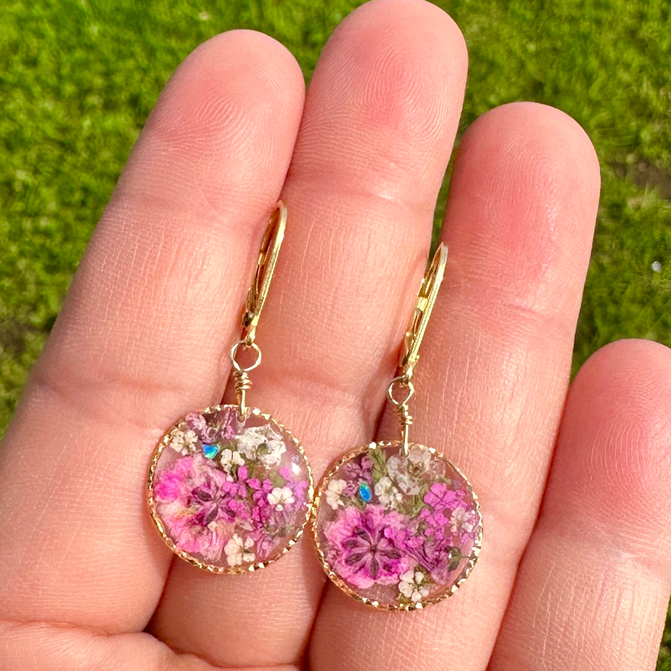 Pink Botanical Garden Earrings - BG 257