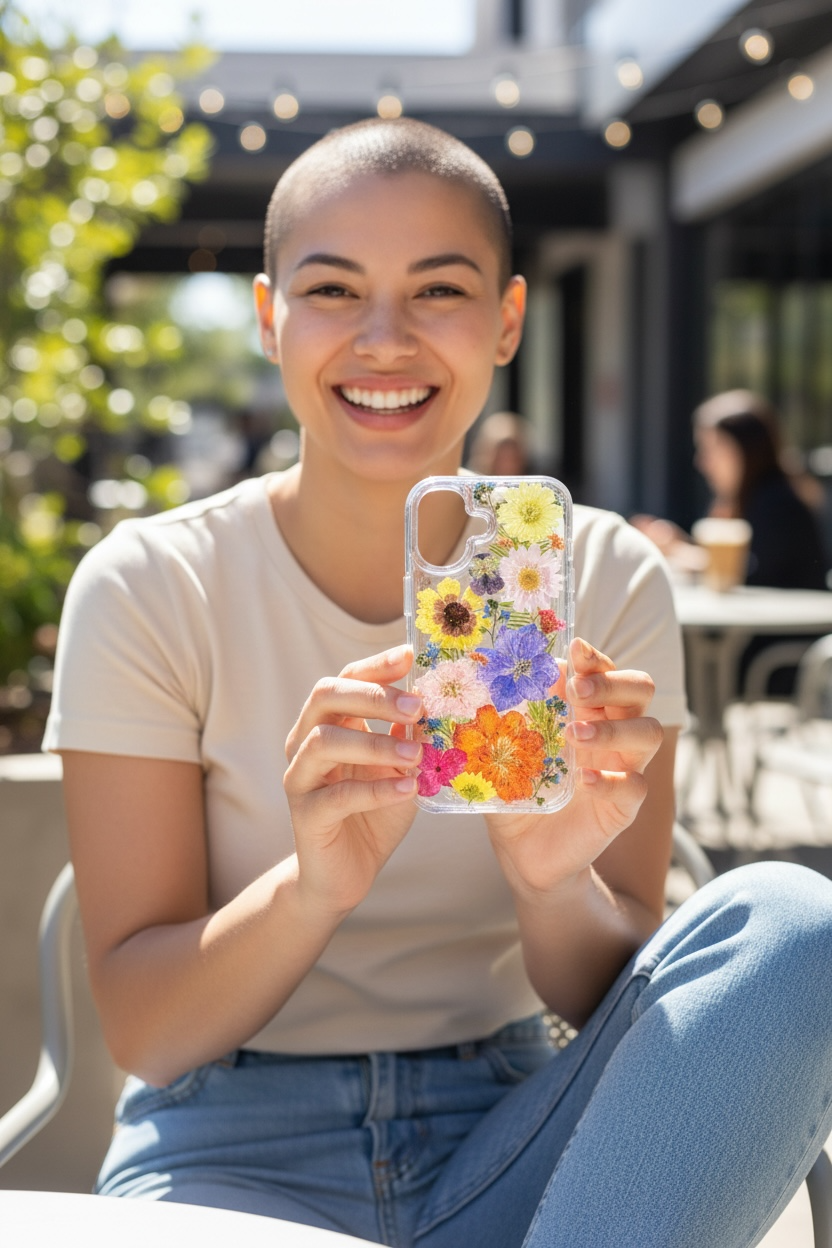 iPhone 16 Flower Phone Case - BG 401