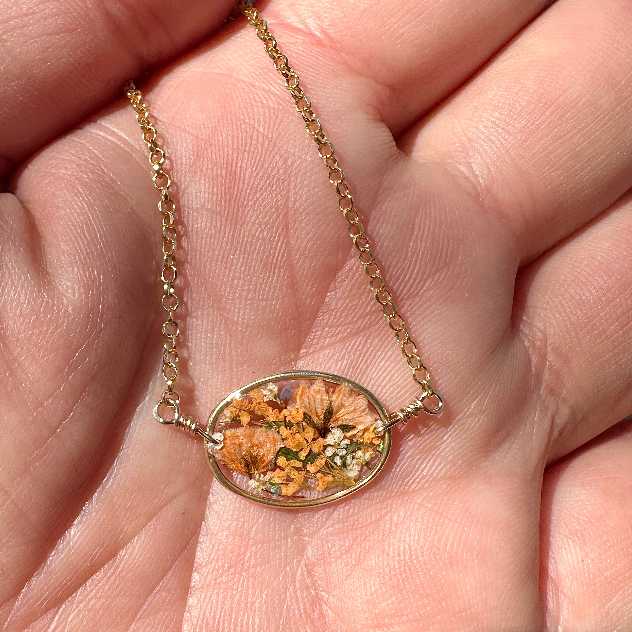 Peach Botanical Garden Necklace - BG 245