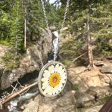 White Daisy Flower Necklace - BG 273