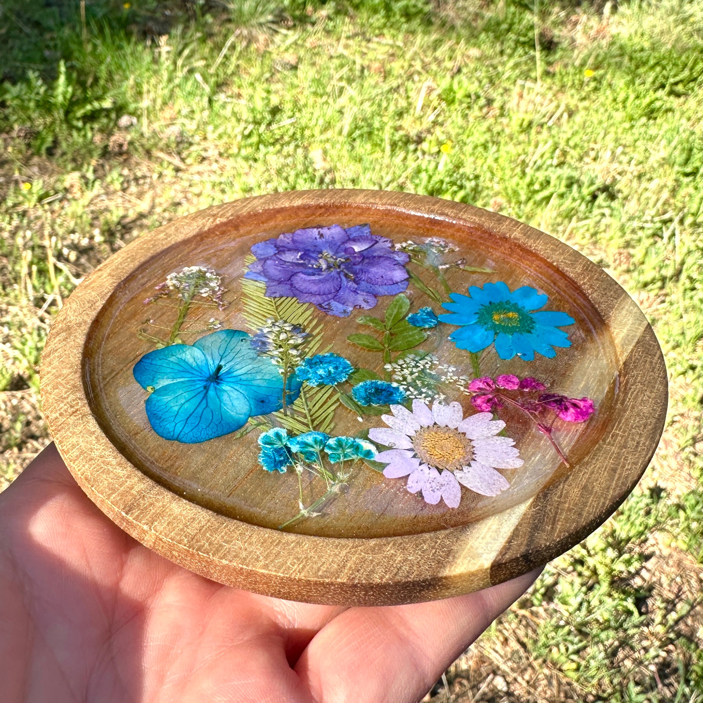 Pressed Flowers Jewelry Dish - BG 156
