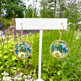 Blue Botanical Garden Earrings - BG 271
