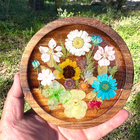 Pressed Flowers Jewelry Dish - BG 155