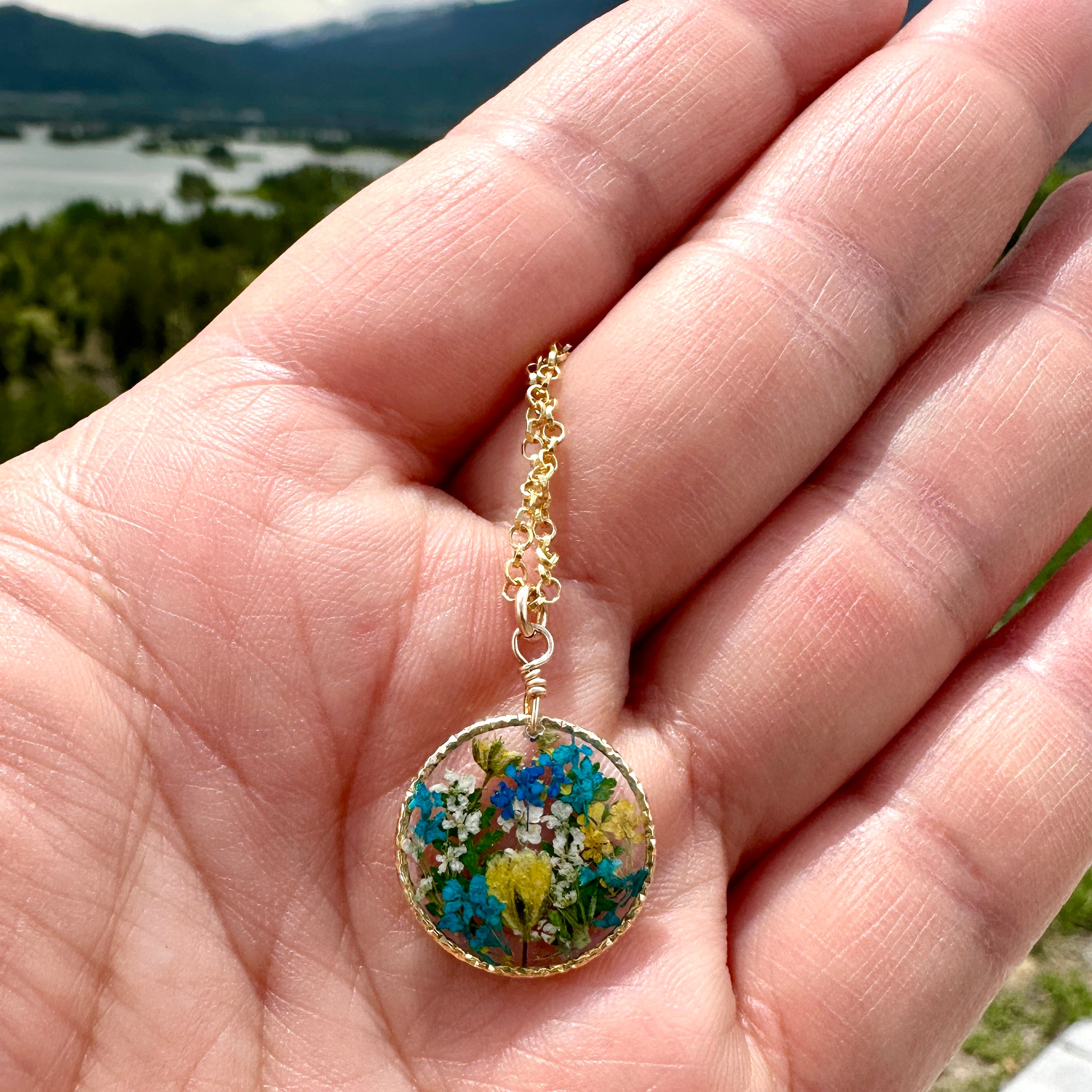 Aqua Botanical Garden Necklace - BG 177