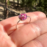 Pink Flower Ring - Size 8 - BG 249