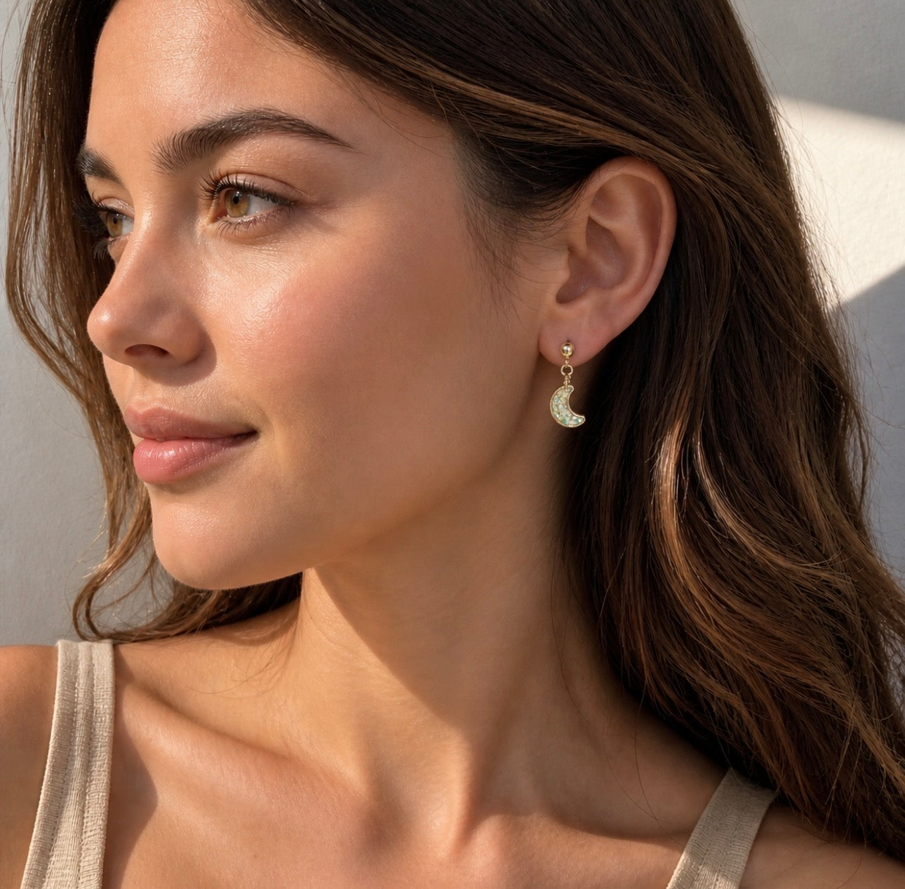 Moon Stud Earrings - BG 392