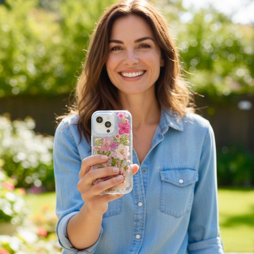 iPhone 16 Pro Flower Phone Case - BG 405