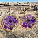 Purple Botanical Garden Earrings - BG 133