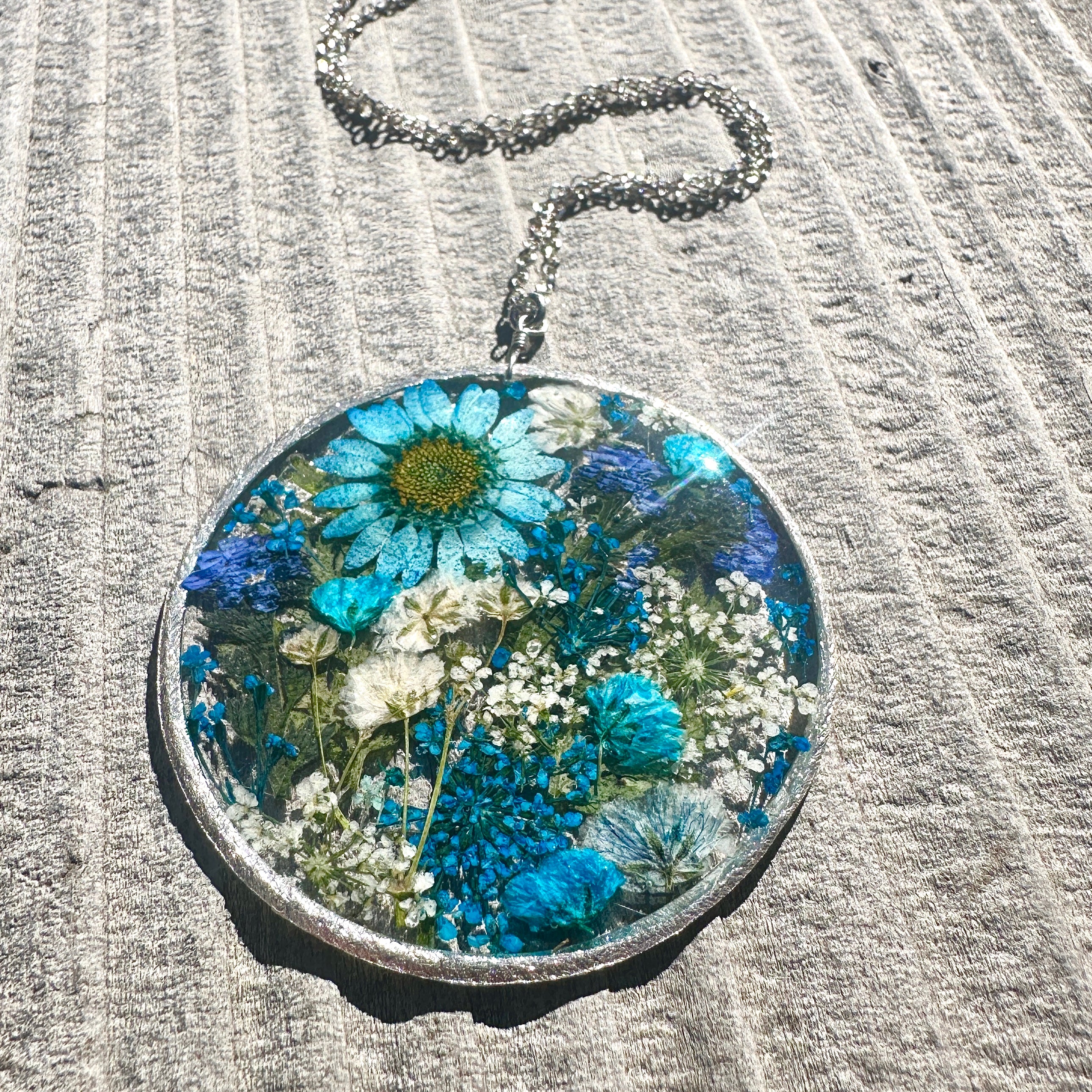 Blue Botanical Garden Necklace - BG 148