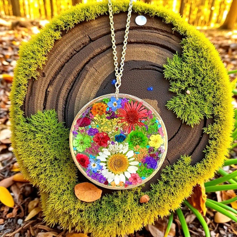 Botanical Flower Necklace - BG 308