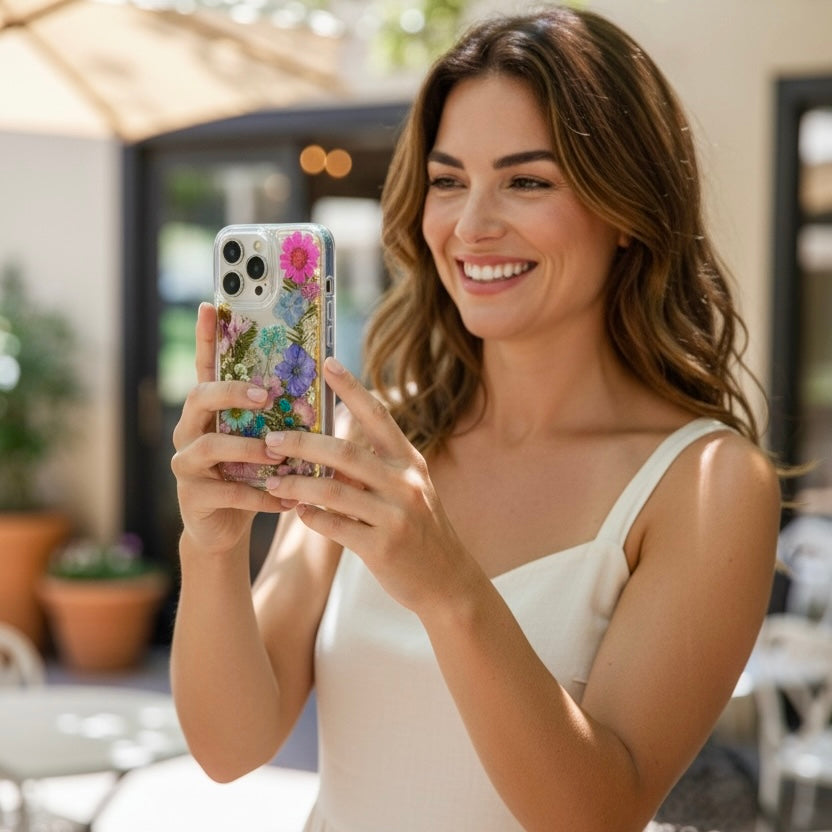 iPhone 16 Pro Max Flower Phone Case - BG 404