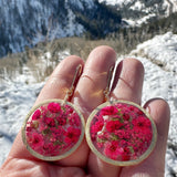 Red Botanical Garden Earrings - BG 134