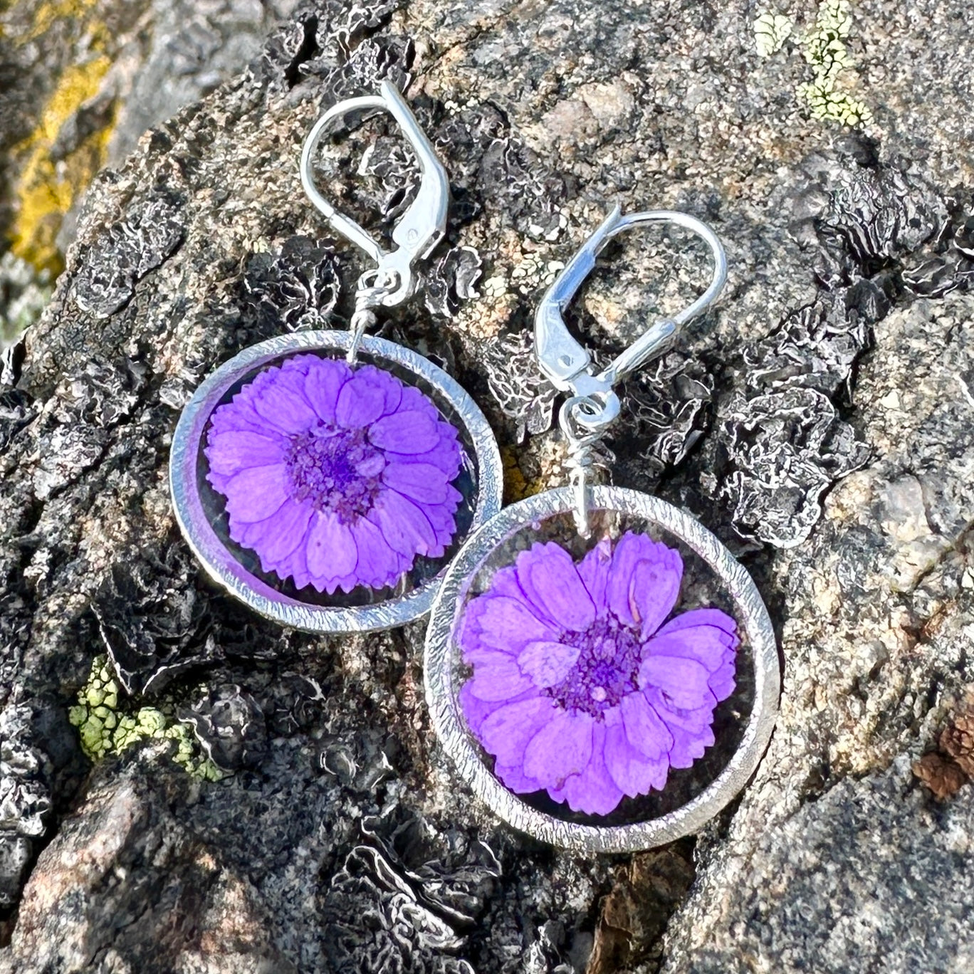 Purple Wildflower Earrings - BG 272