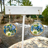Blue Botanical Garden Earrings - BG 271