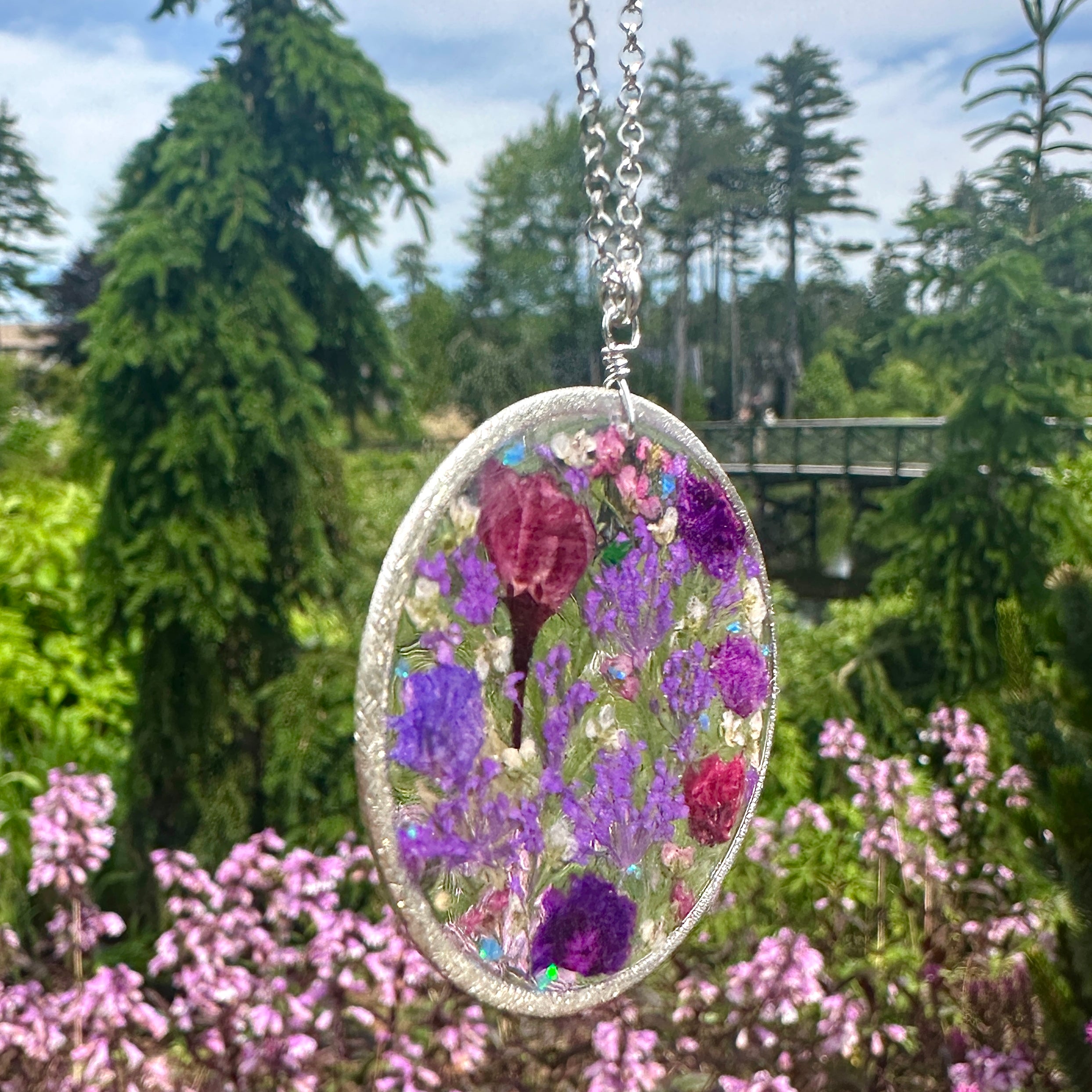 Purple Botanical Garden Necklace - BG 269