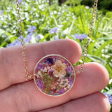 Violet Botanical Garden Necklace - BG 117