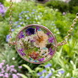 Violet Botanical Garden Necklace - BG 117