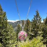 Garden of Pink Flowers Necklace - BG 116