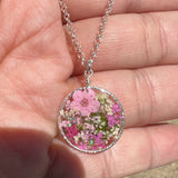 Garden of Pink Flowers Necklace - BG 116