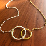 Gold/Silver Abstract Circle Necklace