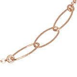 Rose Gold Triple Oval Chain Bracelet