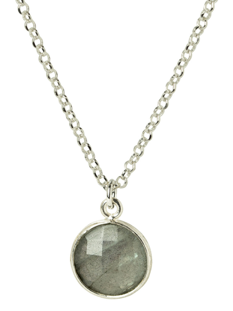 Labradorite Bezel Necklace