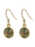 Labradorite Bezel Drop Earrings