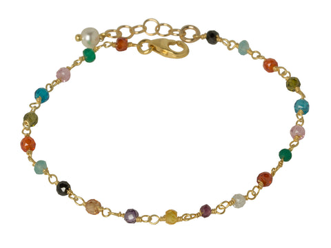 Multi-Gemstone Wire Wrapped Bracelet